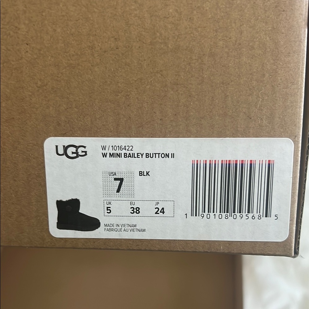 Ugg Black Shearling Button Boots - image 3